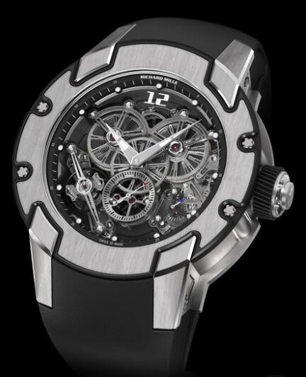 Replica Richard Mille RM 031 Manual Winding High Performance Chronometer Watch Platinum - Rubber Strap